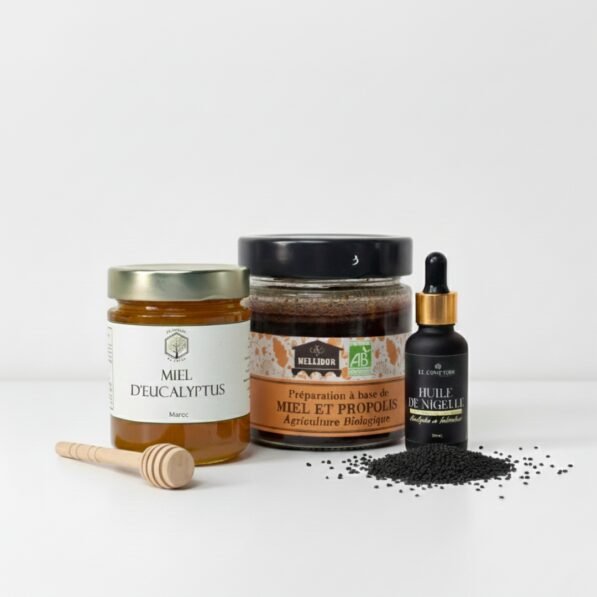 pack miel eucalyptus et propolis et huile de nigelle